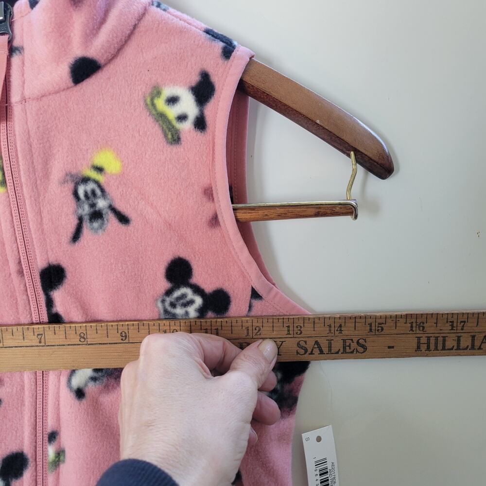 NEW Disney Micky Minnie Fleece Vest Girls S 6/7 - Picture 7 of 10